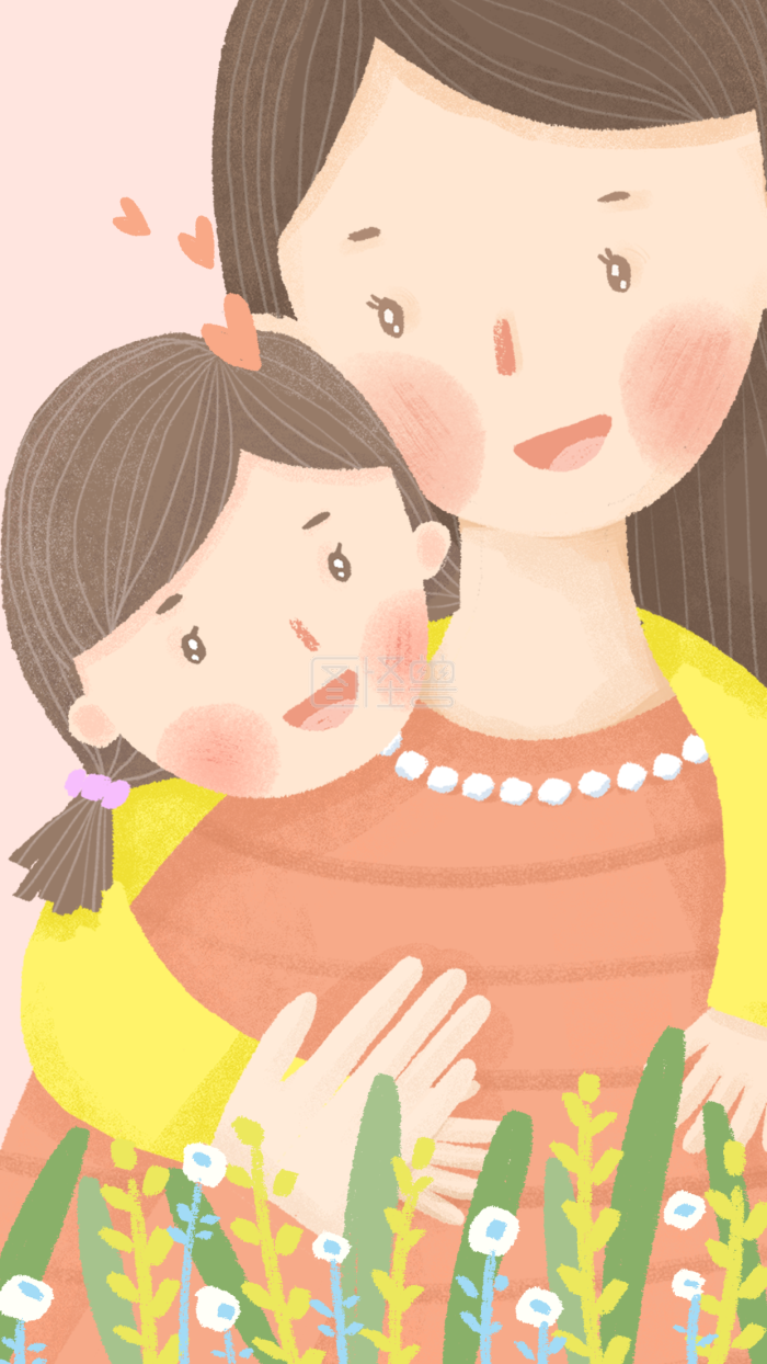 图怪兽原创元素母亲节插画元素