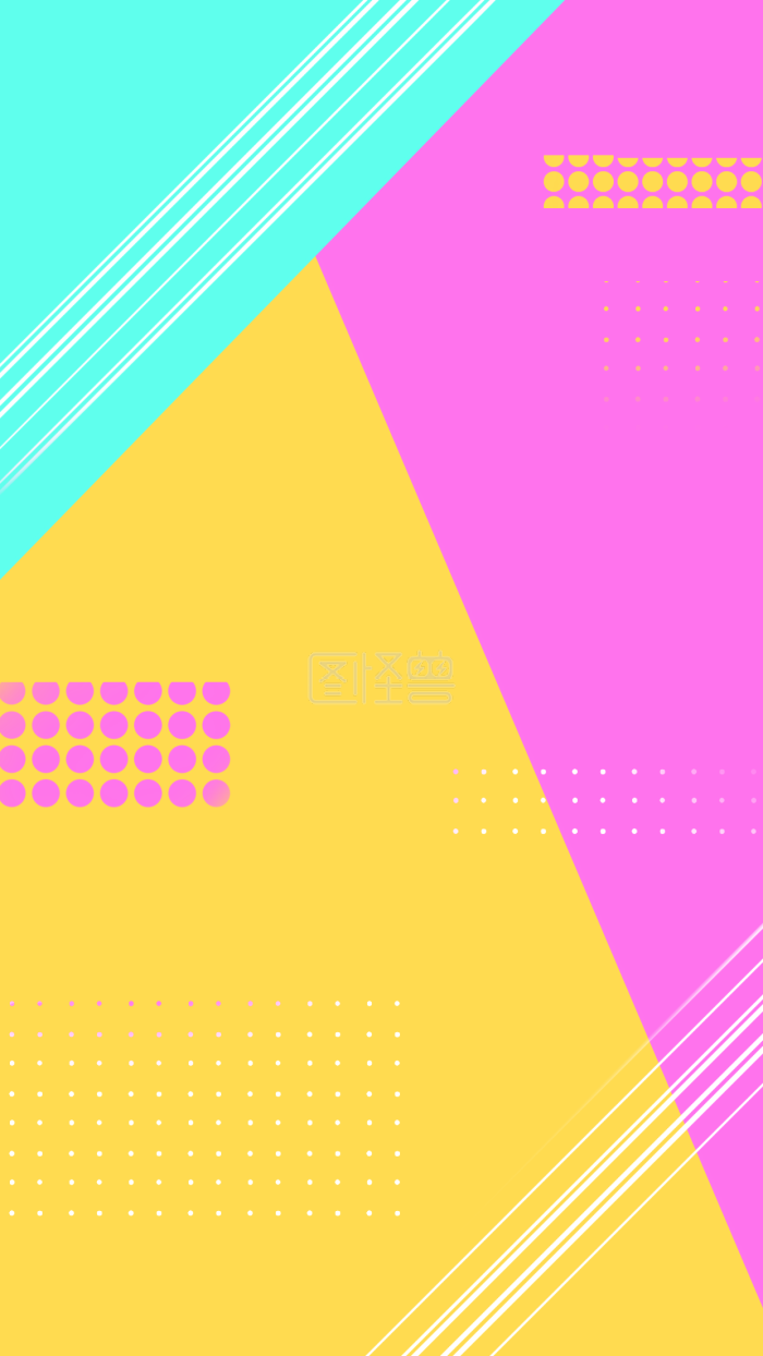 图怪兽原创背景 孟菲斯 黄色 撞色 活泼