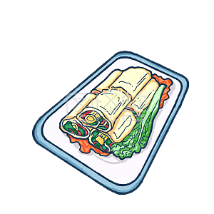 图怪兽原创元素手绘地方美食手抓饼