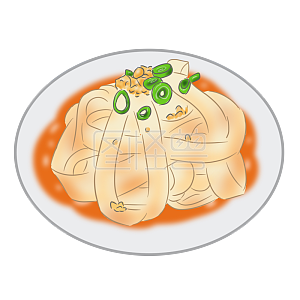 图怪兽原创元素手绘地方美食凉皮