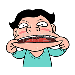 图怪兽原创元素 卡通 愚人节 夸张 表情包