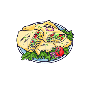 煎饼果子   天津小吃详情图怪兽美食小吃煎饼荤素拼盘详情