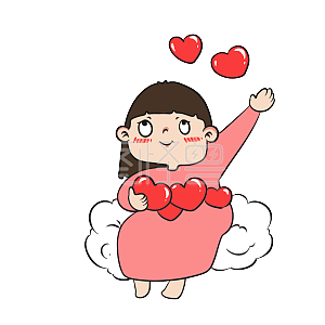 图怪兽原创元素收到心心卡通表情包