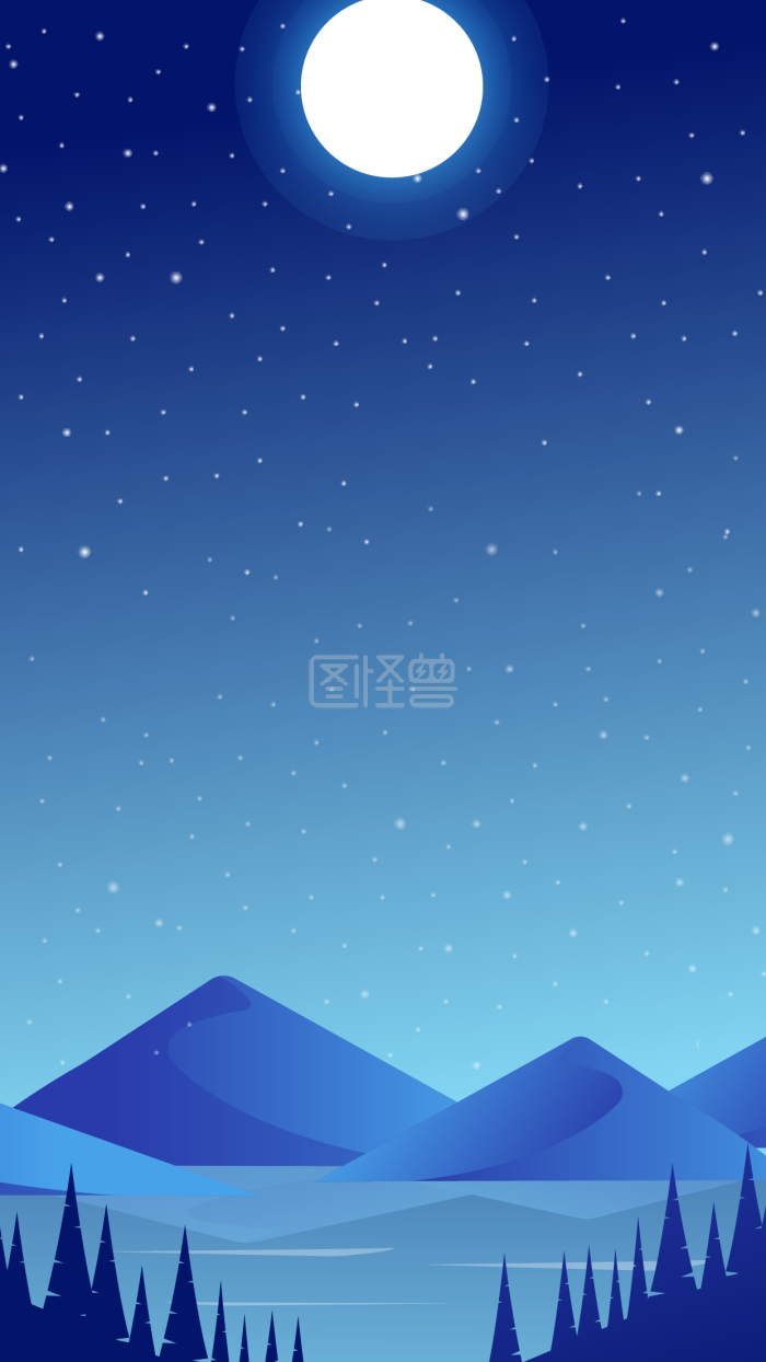 扁平简约通用夜晚星空夜空星星月亮背景 背景素材图片 图怪兽 扁平简约通用夜晚星空夜空星星月亮背景 背景素材图片 图怪兽