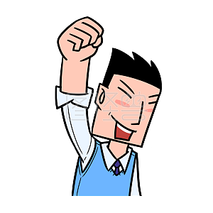 图怪兽原创元素 卡通 青年节 奋斗青年 表情包