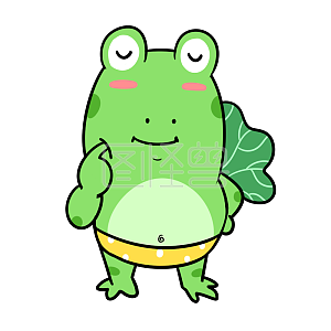 图怪兽原创元素 卡通 节气 立夏 青蛙 表情包