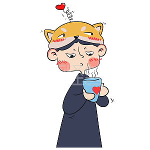 图怪兽原创元素这烫手的关怀卡通表情包