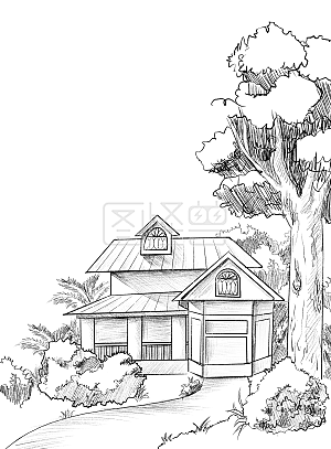 小房子背景图片-小房子素材设计-图怪兽