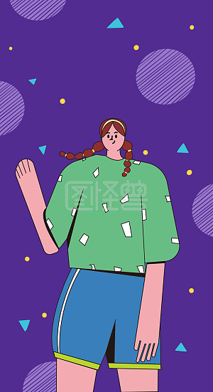 运动卡通人物手机背景