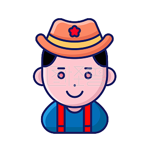 卡通牛仔素材图片-免费卡通牛仔png元素大全-图怪兽