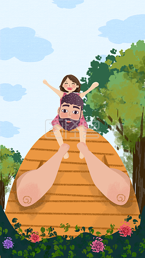 爸爸卡通背景图片-爸爸卡通素材设计-图怪兽