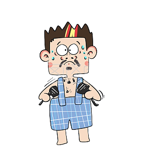 图怪兽原创元素稍微紧张的老腊肉卡通表情包