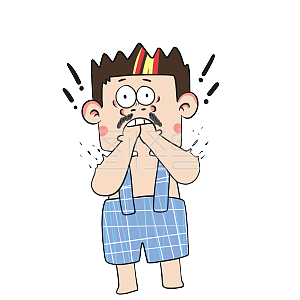 图怪兽原创元素吃惊卡通表情包