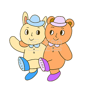 图怪兽原创元素卡通风两个人表情包默契插画元素