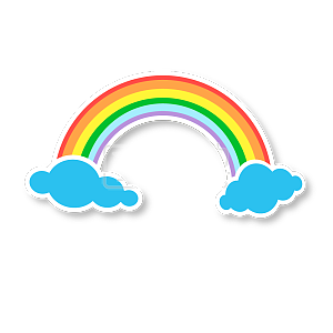 儿童彩虹素材图片-免费儿童彩虹png元素大全-图怪兽