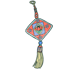 图怪兽原创元素手绘卡通端午节香包