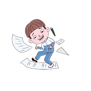 图怪兽原创元素卡通校服男孩试卷