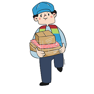 快递卡通
