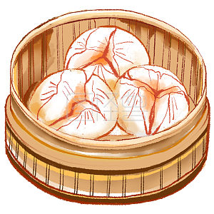 扁平噪点 电商 海报 美食 广东美食 早茶 粤式早点 叉烧包