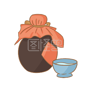 图怪兽原创元素手绘卡通端午节雄黄酒