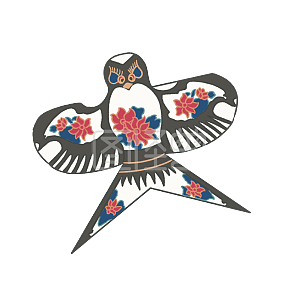 图怪兽原创元素手绘卡通端午节纸鸢