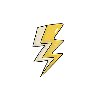 图怪兽原创元素 闪电 可爱 小清新