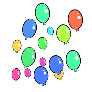 图怪兽原创素材卡通气球彩色装饰