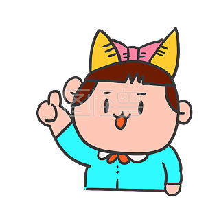 图怪兽原创元素卡通风小胖妞表情包好主意插画元素