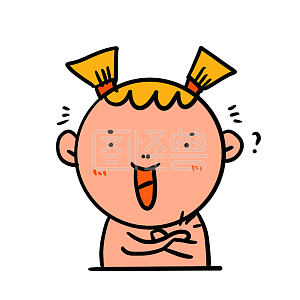 图怪兽原创元素卡通风小逗比表情包一脸天真插画元素