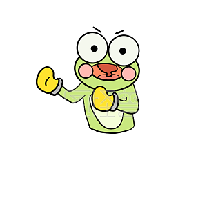 图怪兽原创元素 绿色  卡通 青蛙  拳击  表情包