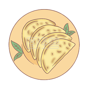 图怪兽原创元素手绘卡通夏至夏至饼