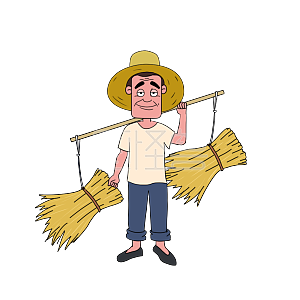 图怪兽原创元素卡通农民芒种