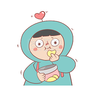 图怪兽原创元素我要吃薯片卡通表情包