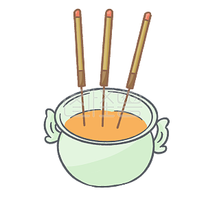 图怪兽原创元素手绘卡通大暑烧伏香