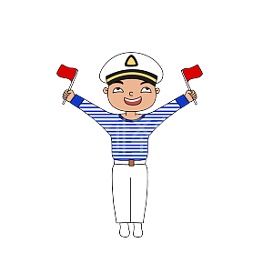 图怪兽原创元素卡通建党节海军军人