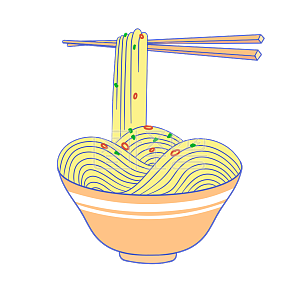 卡通面条