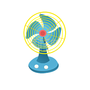 电风扇手绘插画