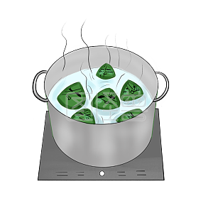 图怪兽原创素材卡通端午煮节粽子