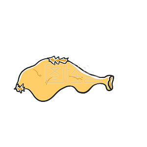 图怪兽原创元素 卡通 气球 漏气 泄气 破烂 橡胶