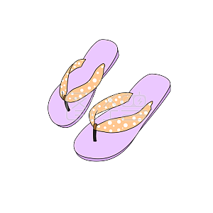 图怪兽原创元素卡通夏至海边人字拖