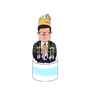 图怪兽原创元素卡通父亲节生日许愿
