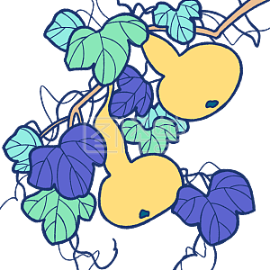 图怪兽原创元素卡通手绘大暑植物葫芦