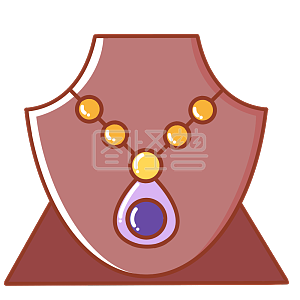 图怪兽原创元素卡通首饰珠宝卡通