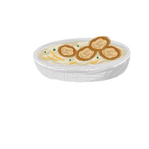 图怪兽原创元素 黄色 卡通  艇仔粥   表情包