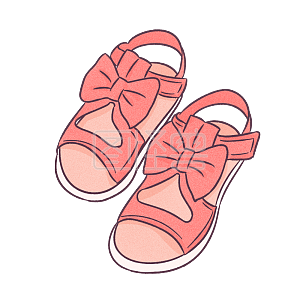 图怪兽原创元素卡通手绘大暑凉鞋