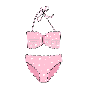 图怪兽原创元素卡通泳装比基尼