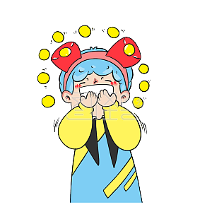 图怪兽原创元素脑子里都是钱卡通表情包