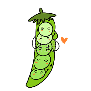 图怪兽原创元素卡通风豆豆过夏天表情包害羞插画元素