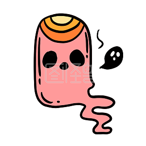 图怪兽原创元素卡通风中元节表情包灵魂出窍插画元素