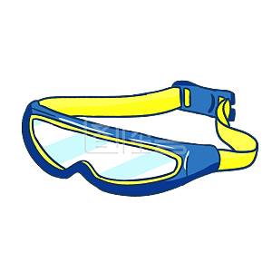 图怪兽原创元素卡通手绘大暑泳镜